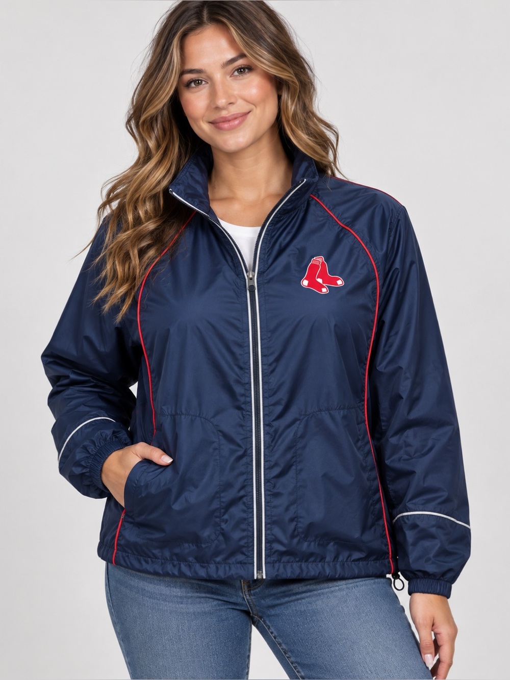 Vintage Boston Red Sox G-III Sports by Carl Banks Full Zip Windbreaker